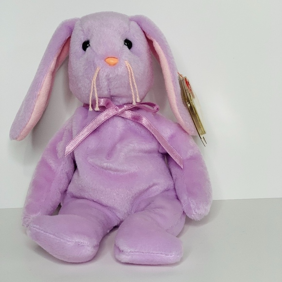 1996 Purple TY Floppity (Rabbit) Beanie Baby. - Picture 1 of 4